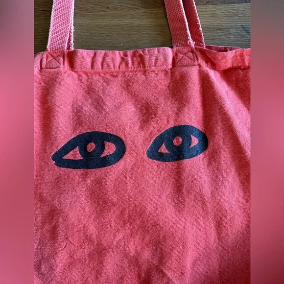 Vintage Clare V Eyes Canvas Tote Bag - Picture 6 of 11